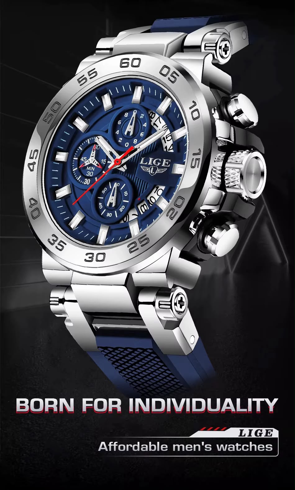 LIGE Cronógrafo Sport Pro 89147