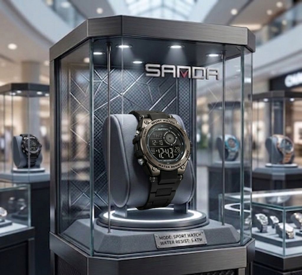 SANDA Tactical Pro Digital - resistente al agua WR 5ATM, cronógrafo digital