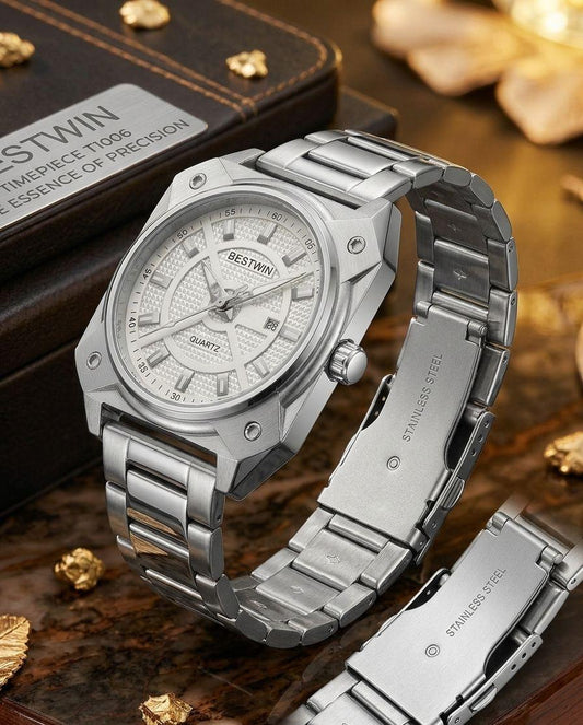 TSERA T1006 reloj quartz plateado acero inoxidable