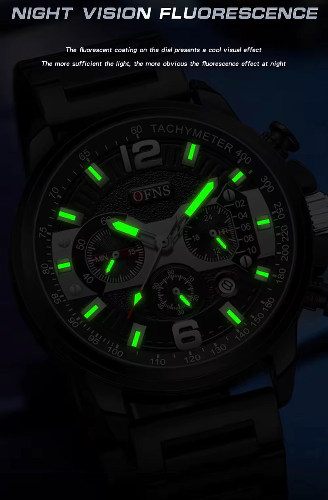 Reloj OFNS 1304 caja negra en exhibidor