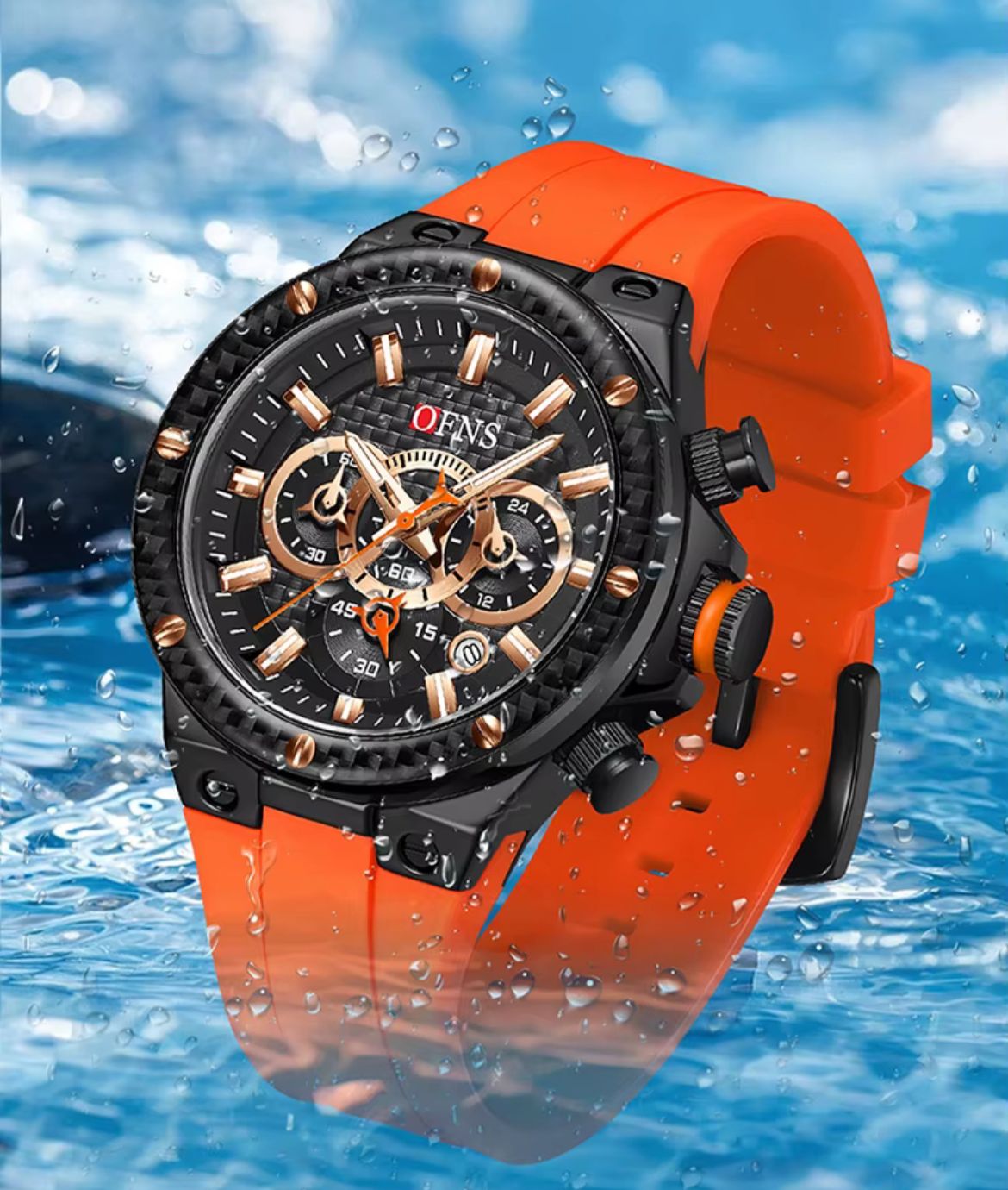 OFNS 5514 – 4 colores: naranja, rojo, plata y negro