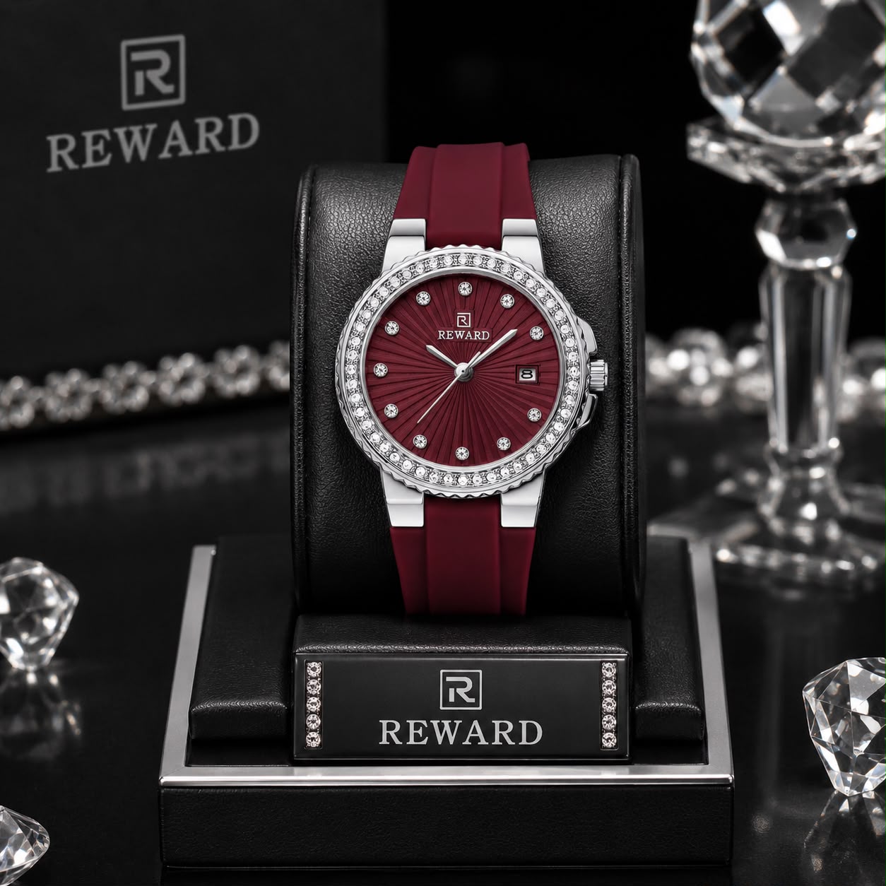 REWARD Diamond Series – Variante Vino/Rojo en display