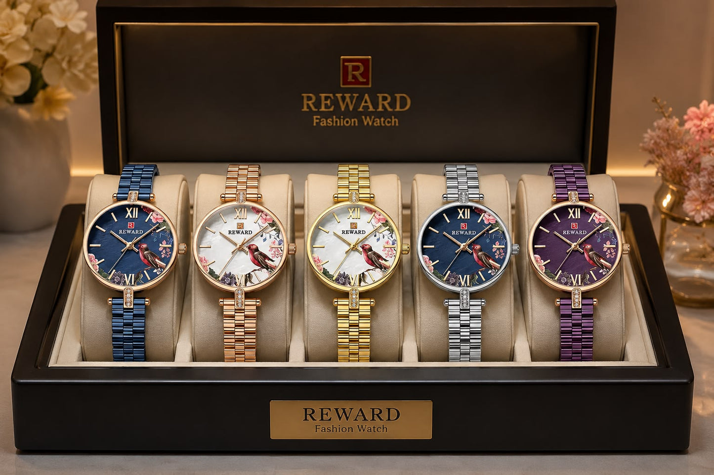 REWARD New Wave reloj oro rosa caja regalo