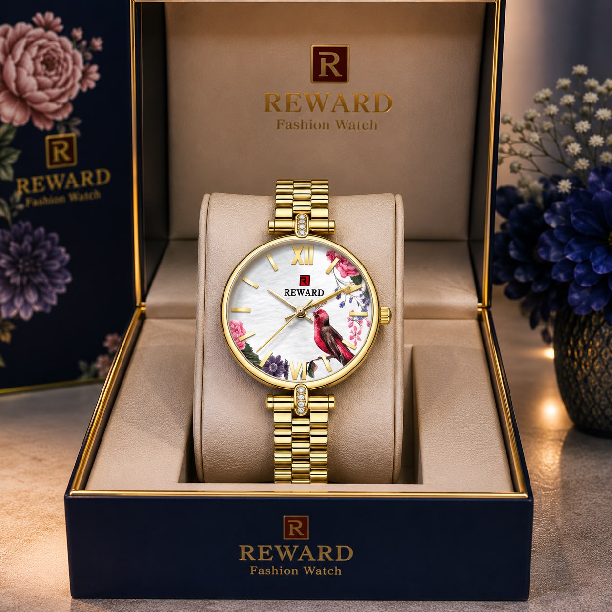 REWARD New Wave reloj morado caja regalo