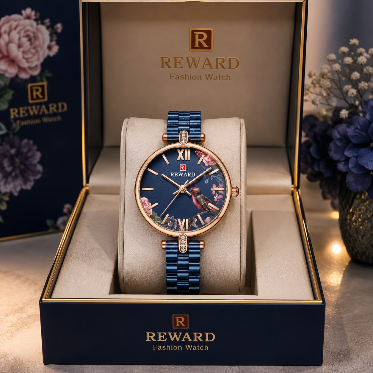 REWARD New Wave reloj mujer detalle dial floral